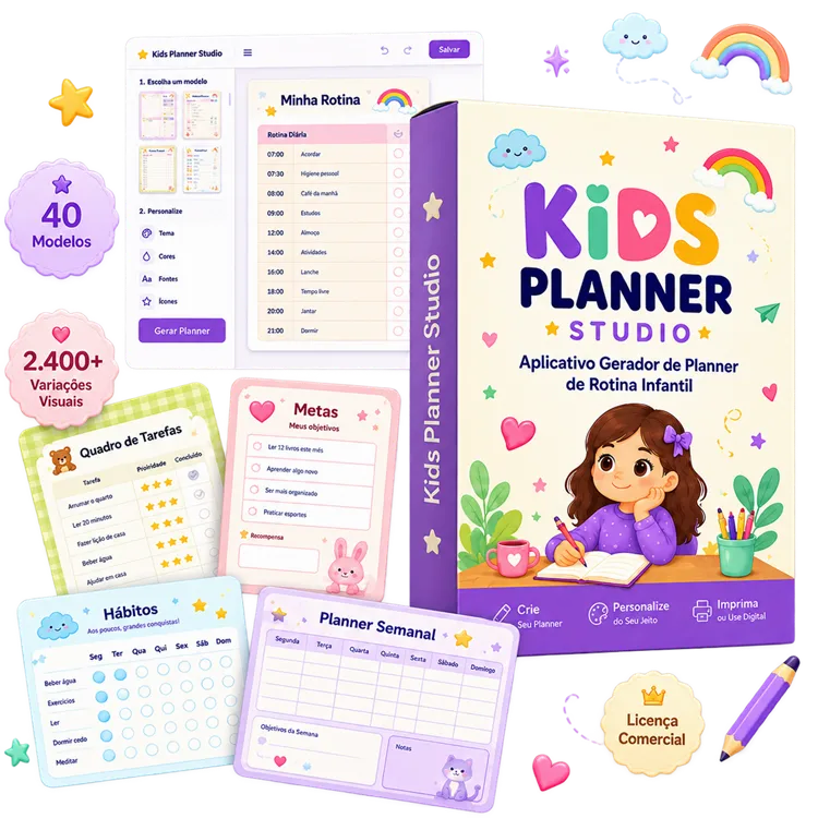 Caixa do Kids Planner Studio